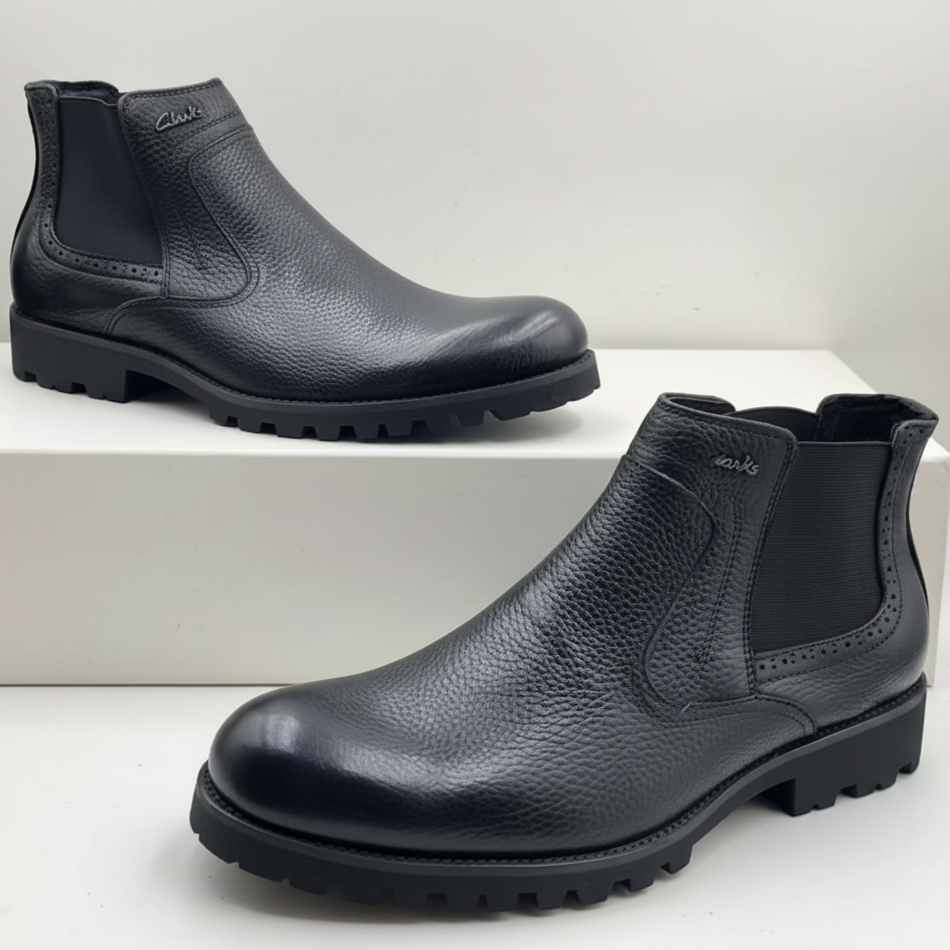 Summit Pebbled Leather Chelsea Boots | Premium Rugged Ankle Boots_GG