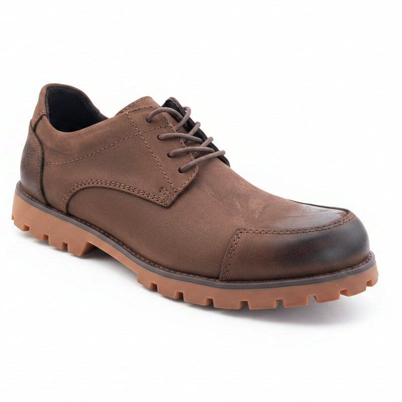 Men’s Rugged Leather Derby Casual Shoes – Premium Smart Casual Lace-Up Shoes
