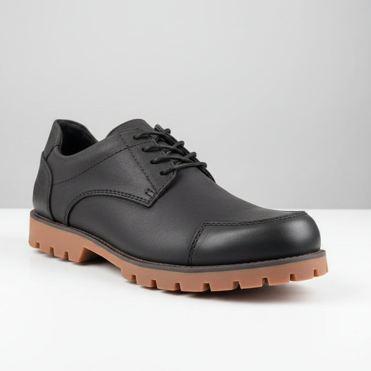 Men’s Rugged Leather Derby Casual Shoes – Premium Smart Casual Lace-Up Shoes
