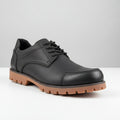 Men’s Rugged Leather Derby Casual Shoes – Premium Smart Casual Lace-Up Shoes