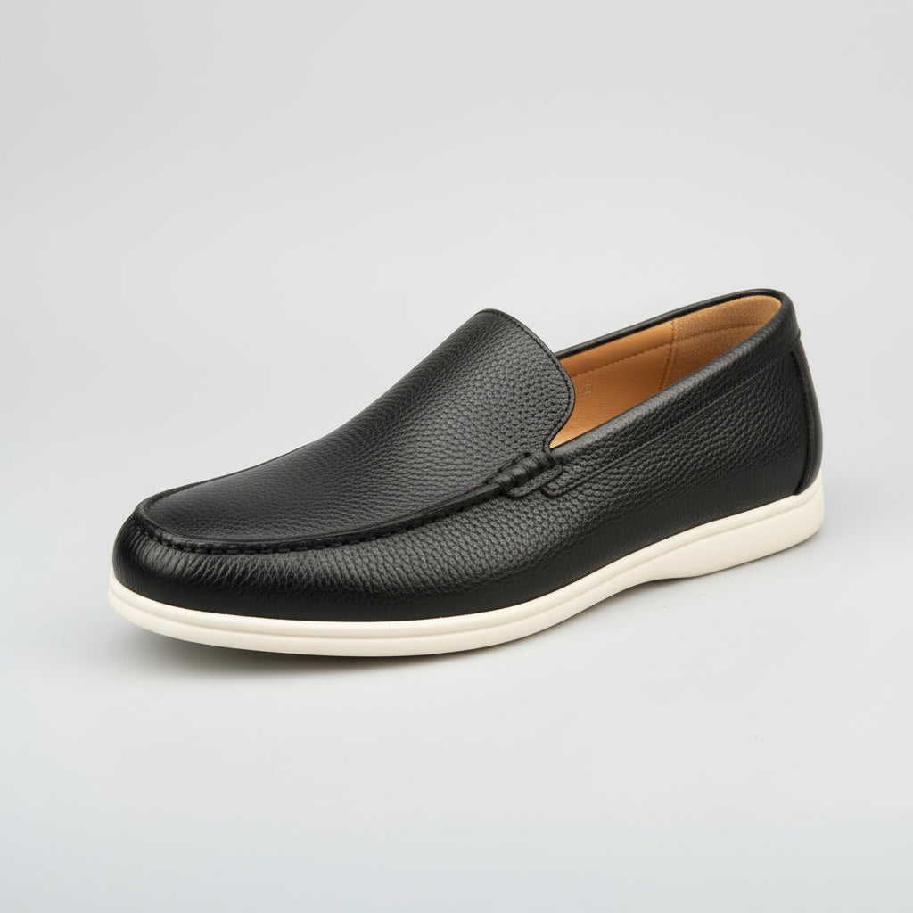 Men’s Premium Textured Slip-On Loafers – Stylish Casual Comfort Walking Shoes