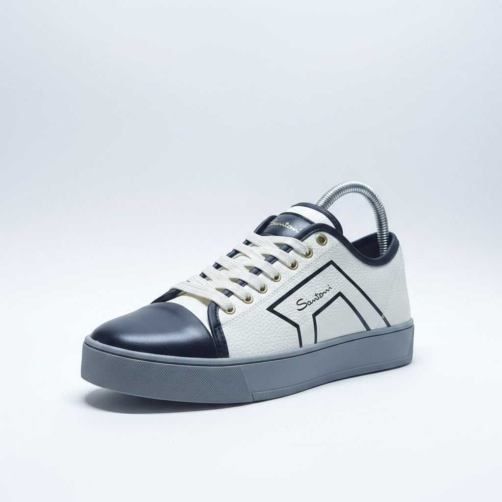 Premium Leather Low-Top Sneakers – Stylish Casual Lace-Up Shoes for Everyday Comfort