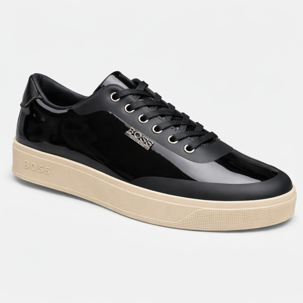 Gloss Luxe Low-Top Sneakers – Premium Shine Casual Designer Shoes