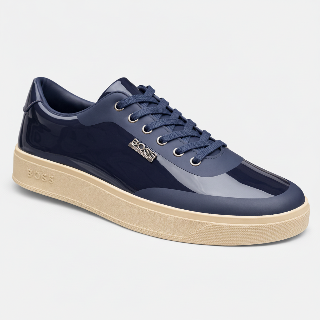 Gloss Luxe Low-Top Sneakers – Premium Shine Casual Designer Shoes