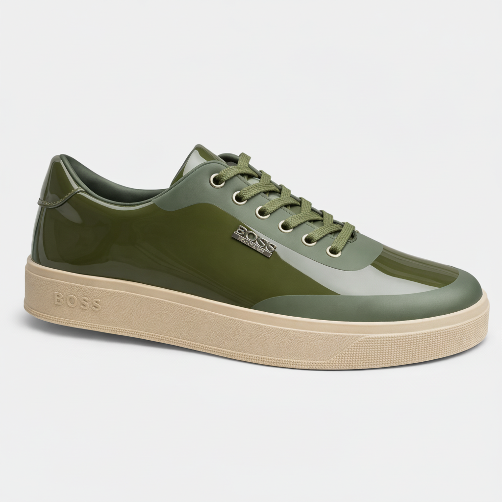 Gloss Luxe Low-Top Sneakers – Premium Shine Casual Designer Shoes