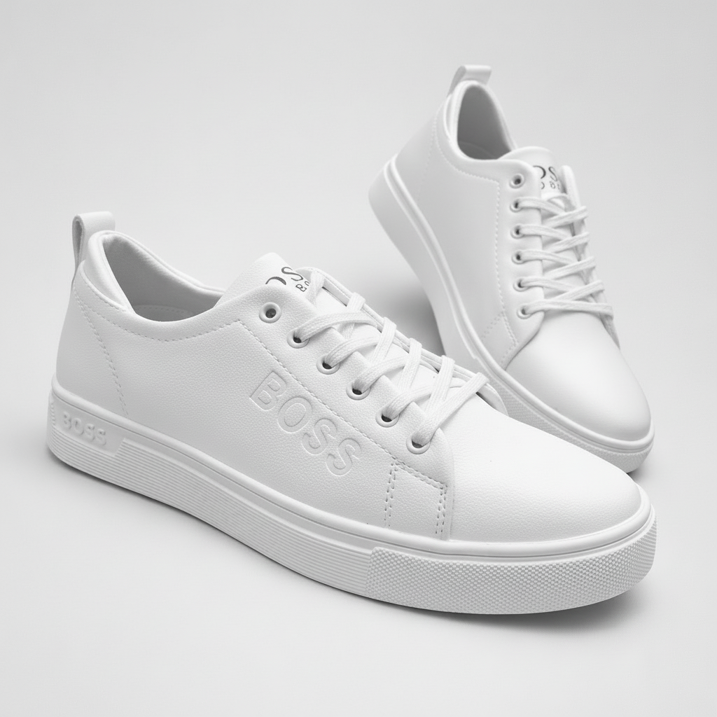 Premium Minimalist Sneakers – Clean Casual Lace-Up Everyday Shoes