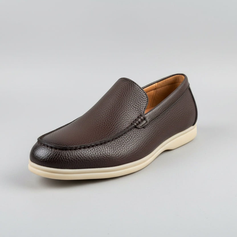 Men’s Premium Textured Slip-On Loafers – Stylish Casual Comfort Walking Shoes