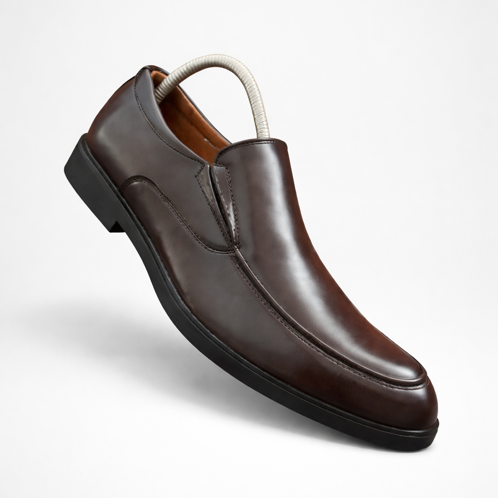 Men’s Classic Slip-On Leather Loafers – Sleek Formal Office & Smart Casual Shoes