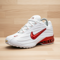 White metallic air cushion sneakers